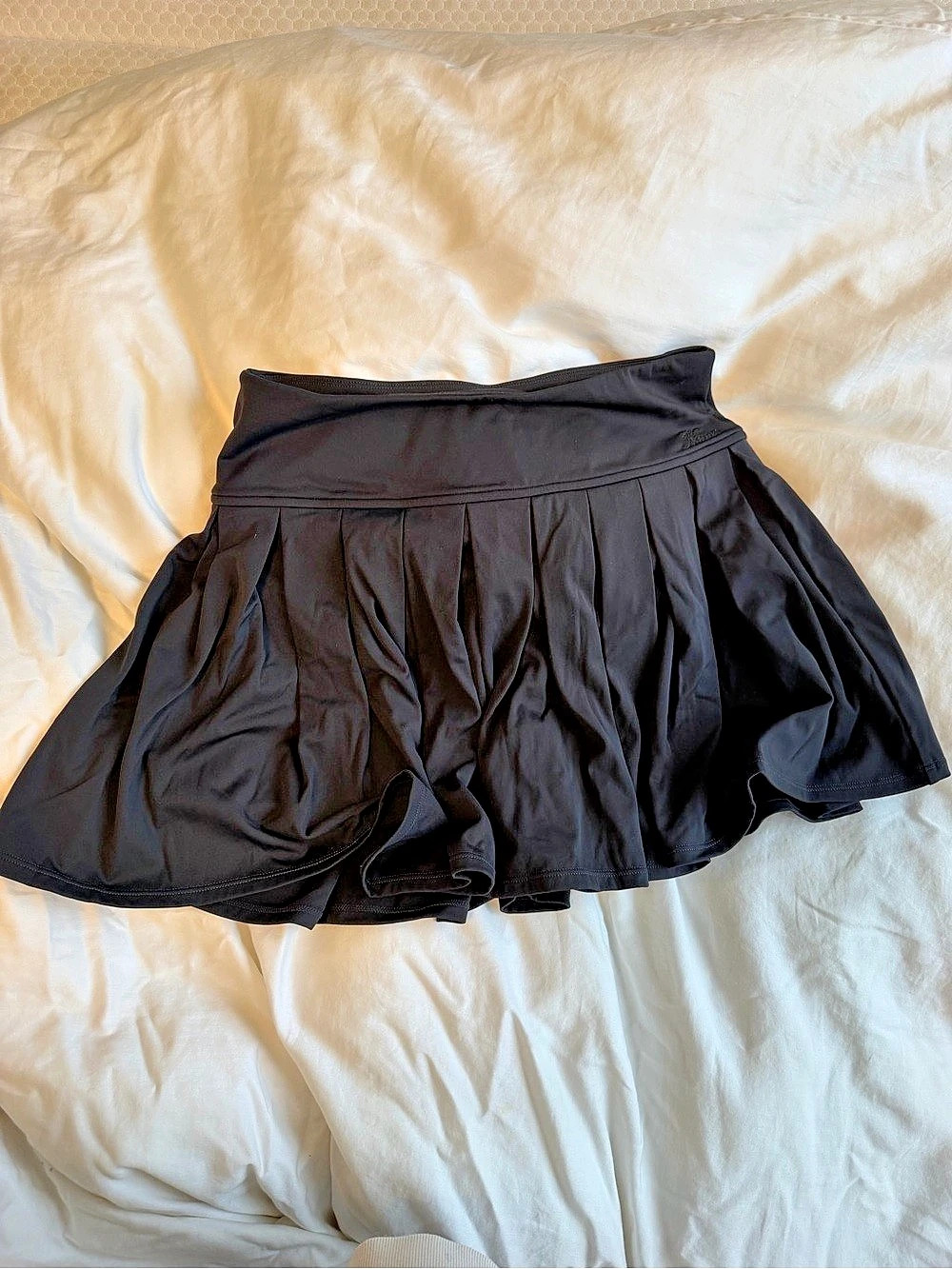 NAMA Pleated Mini Skirt in Black Size Medium